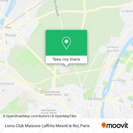 Lions Club Maisons Laffitte Mesnil le Roi map