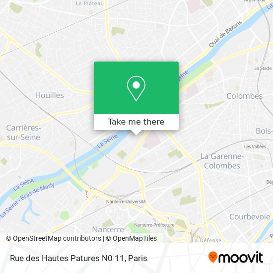 Mapa Rue des Hautes Patures N0 11