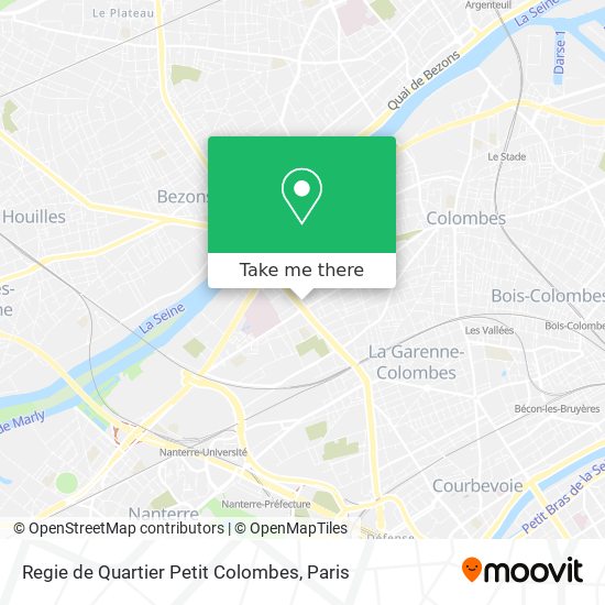 Mapa Regie de Quartier Petit Colombes