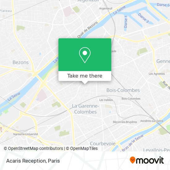 Acaris Reception map