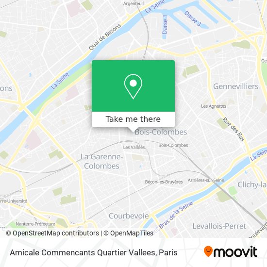 Mapa Amicale Commencants Quartier Vallees