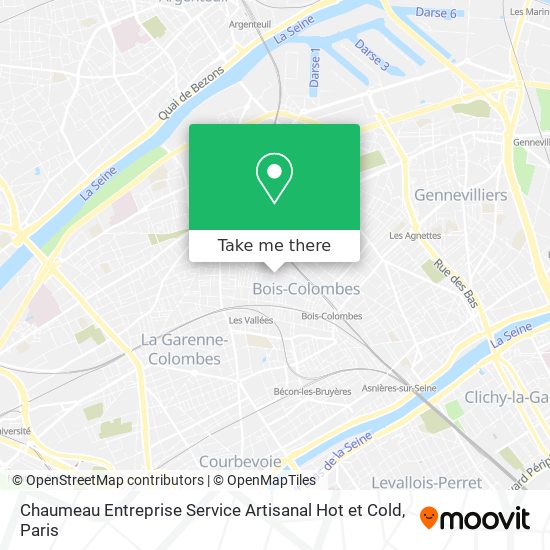 Mapa Chaumeau Entreprise Service Artisanal Hot et Cold