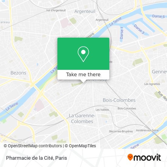 Mapa Pharmacie de la Cité