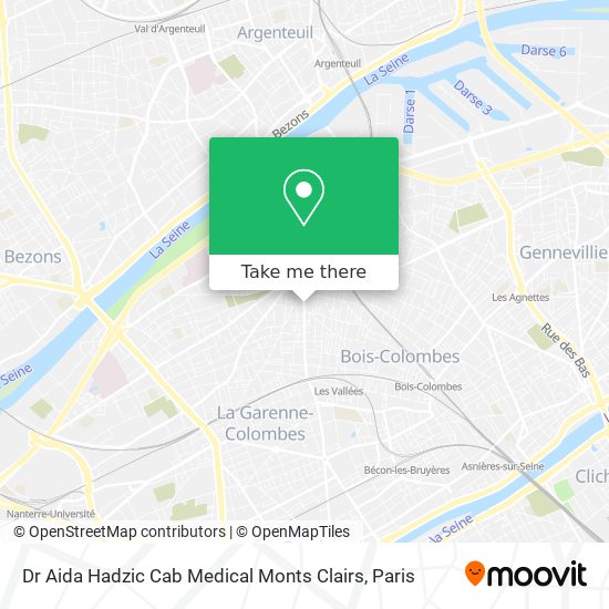 Dr Aida Hadzic Cab Medical Monts Clairs map