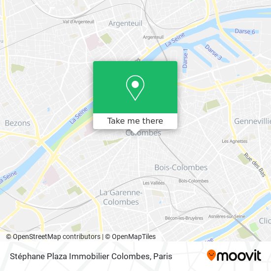 Mapa Stéphane Plaza Immobilier Colombes