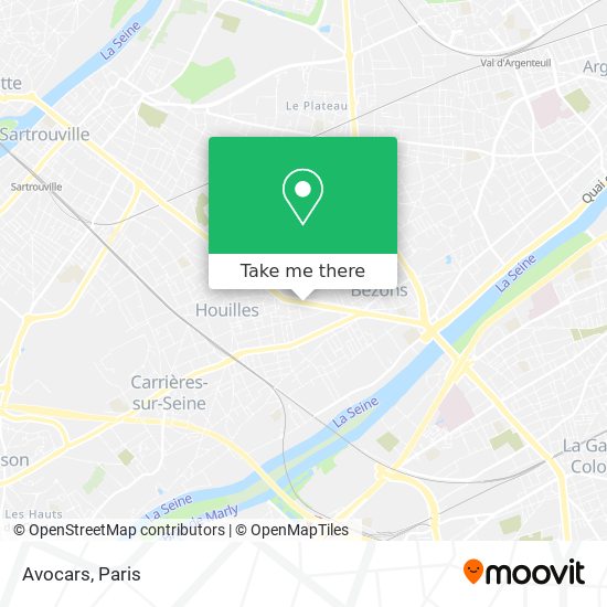 Avocars map