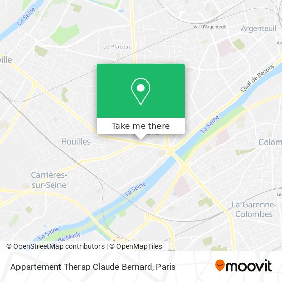 Mapa Appartement Therap Claude Bernard