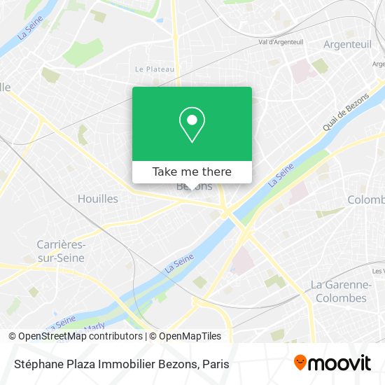 Stéphane Plaza Immobilier Bezons map