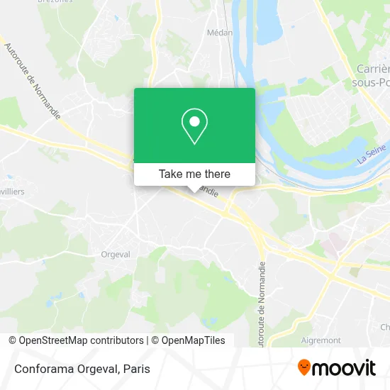 Conforama Orgeval map