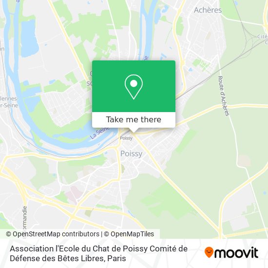 Association l'Ecole du Chat de Poissy Comité de Défense des Bêtes Libres map