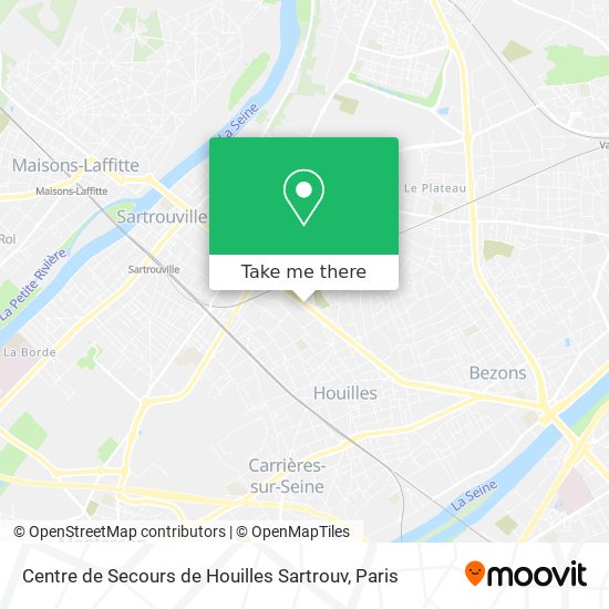 Mapa Centre de Secours de Houilles Sartrouv