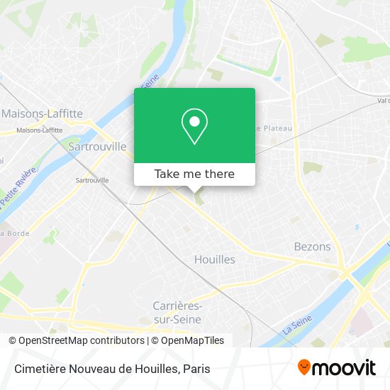 Mapa Cimetière Nouveau de Houilles