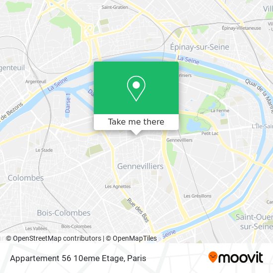 Mapa Appartement 56 10eme Etage