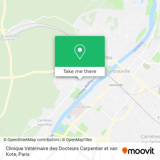 Clinique Vétérinaire des Docteurs Carpentier et van Kote map