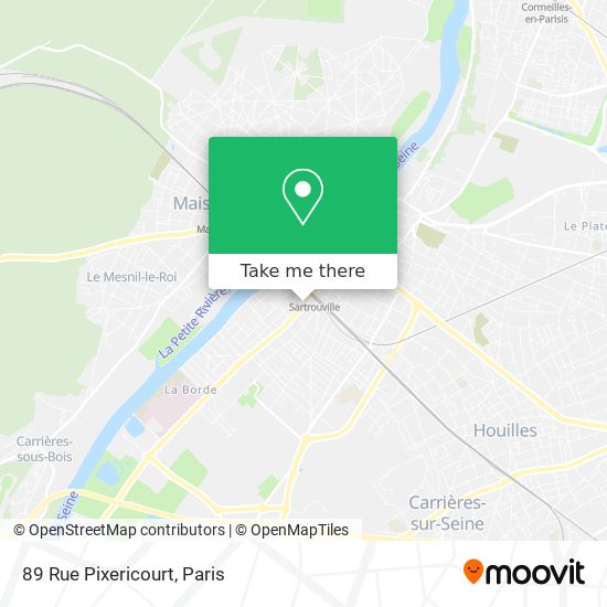 Mapa 89 Rue Pixericourt