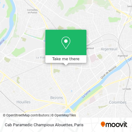 Cab Paramedic Champioux Alouettes map