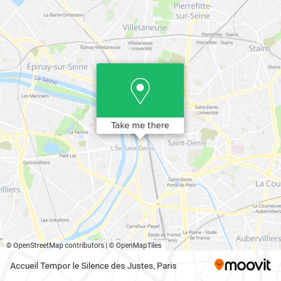 Mapa Accueil Tempor le Silence des Justes