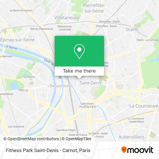 Mapa Fitness Park Saint-Denis - Carnot