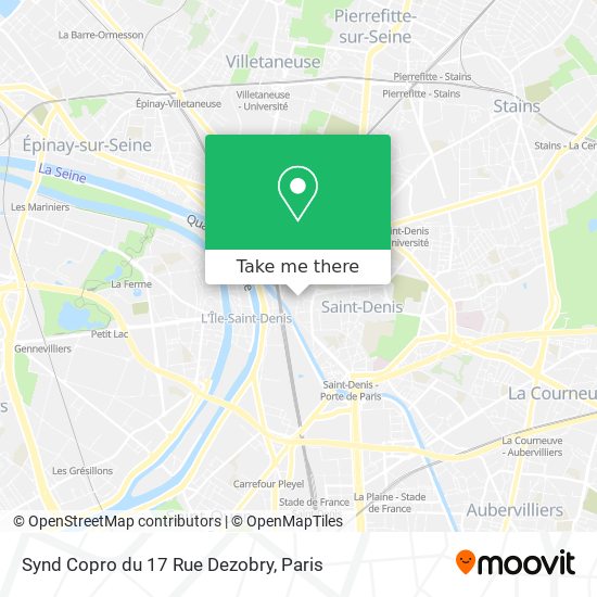 Mapa Synd Copro du 17 Rue Dezobry