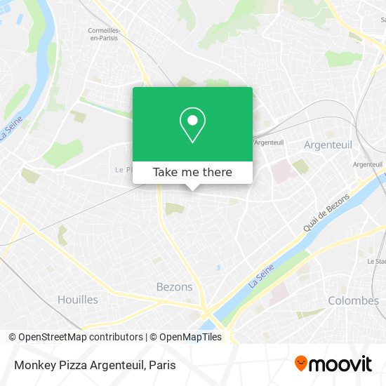 Mapa Monkey Pizza Argenteuil