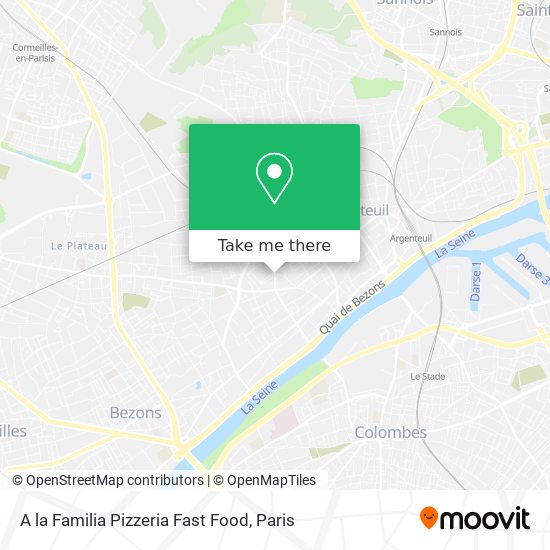 A la Familia Pizzeria Fast Food map