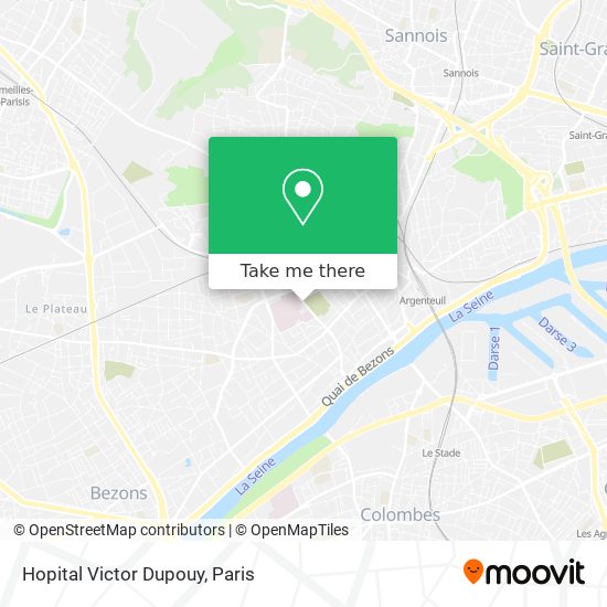 Hopital Victor Dupouy map