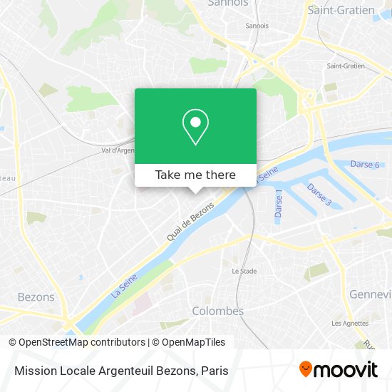 Mission Locale Argenteuil Bezons map