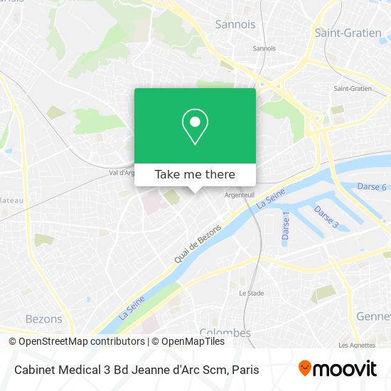 Cabinet Medical 3 Bd Jeanne d'Arc Scm map