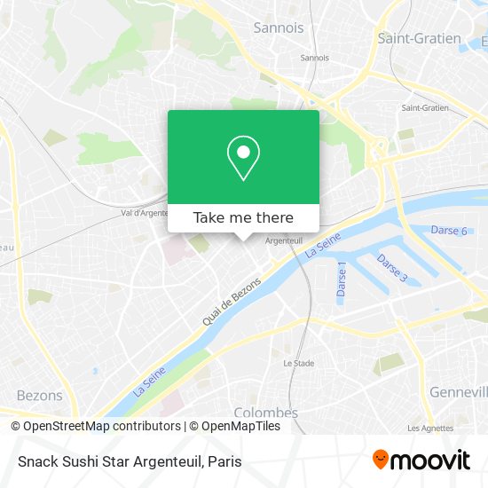 Snack Sushi Star Argenteuil map