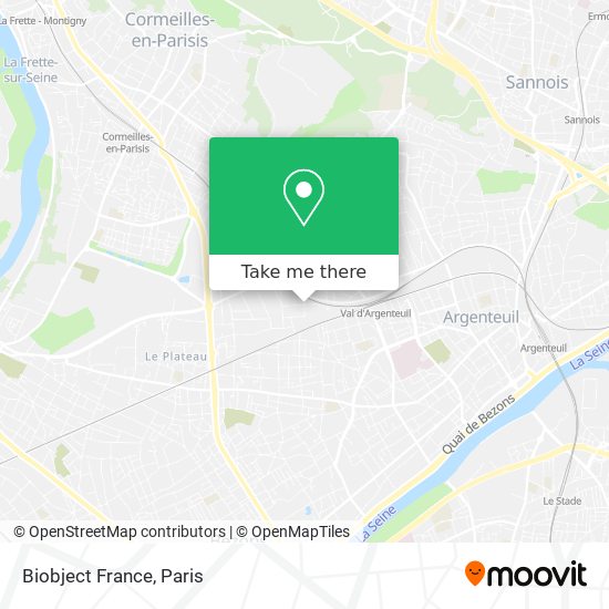 Mapa Biobject France