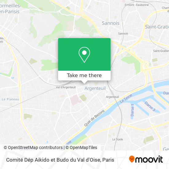 Comité Dép Aikido et Budo du Val d'Oise map