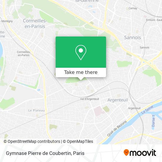 Gymnase Pierre de Coubertin map