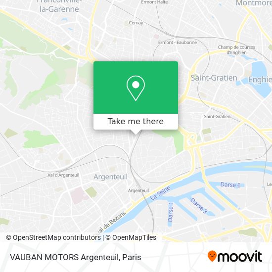 Mapa VAUBAN MOTORS Argenteuil