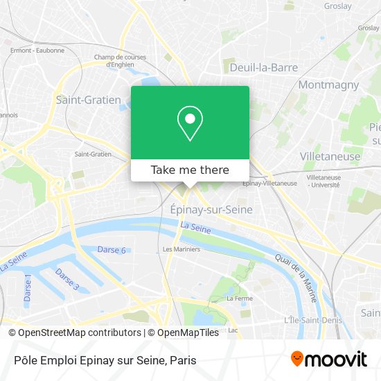 Pôle Emploi Epinay sur Seine map