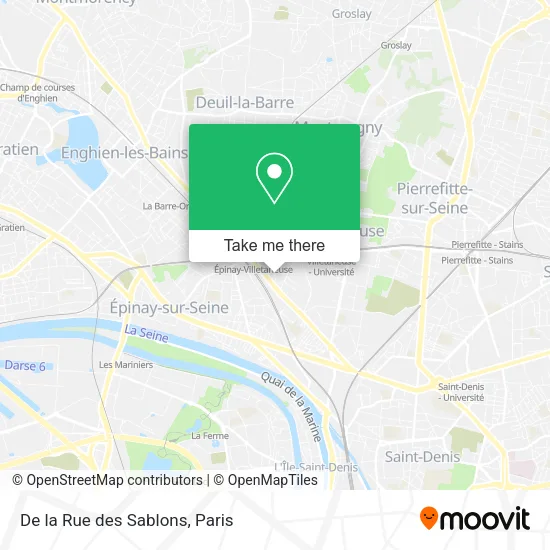 De la Rue des Sablons map