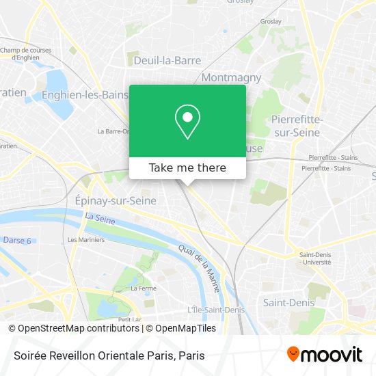 Soirée Reveillon Orientale Paris map