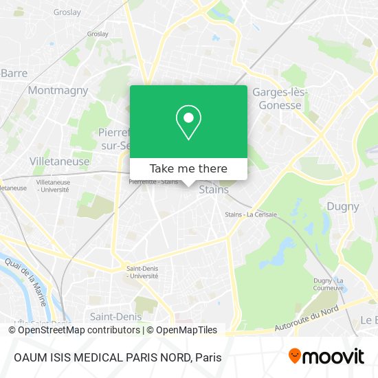 OAUM ISIS MEDICAL PARIS NORD map