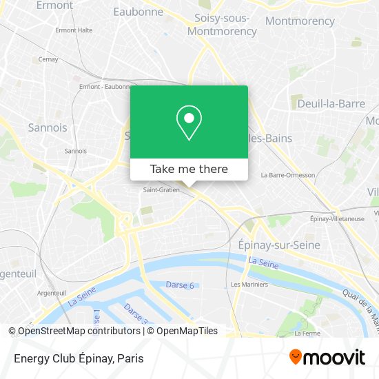 Mapa Energy Club Épinay