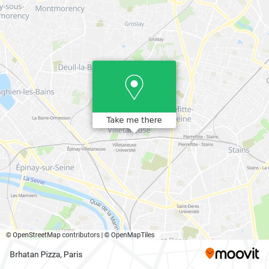 Brhatan Pizza map