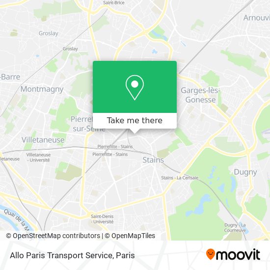 Allo Paris Transport Service map
