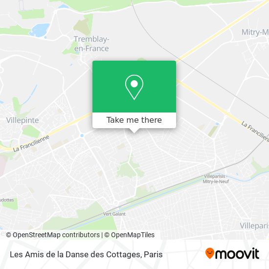 Les Amis de la Danse des Cottages map