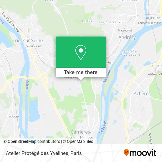 Mapa Atelier Protégé des Yvelines