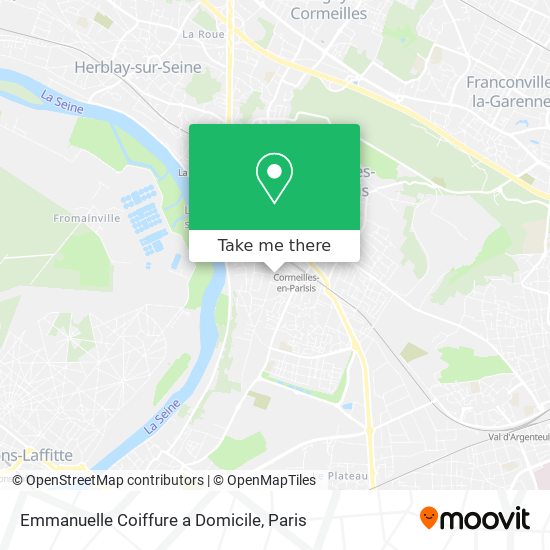 Mapa Emmanuelle Coiffure a Domicile