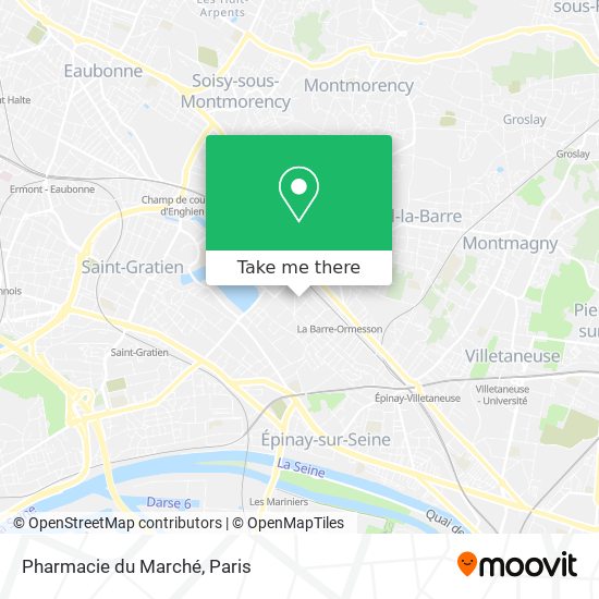 Mapa Pharmacie du Marché