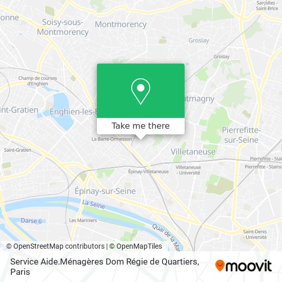 Service Aide.Ménagères Dom Régie de Quartiers map