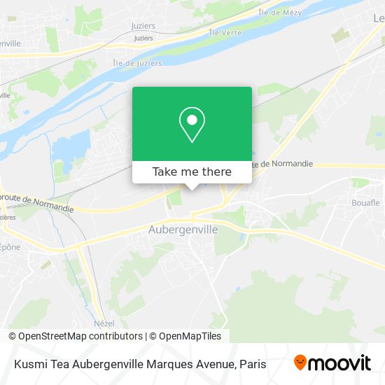 Kusmi Tea Aubergenville Marques Avenue map