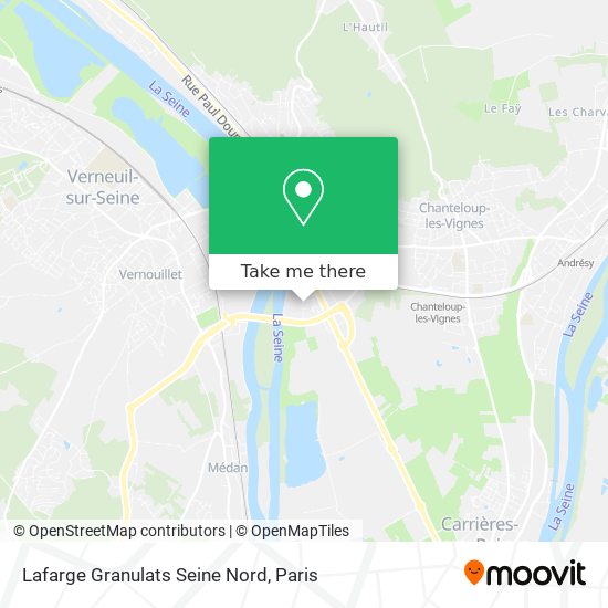 Mapa Lafarge Granulats Seine Nord