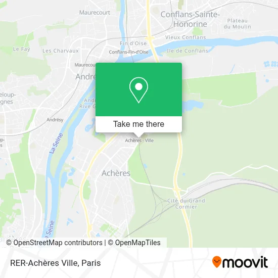 RER-Achères Ville map