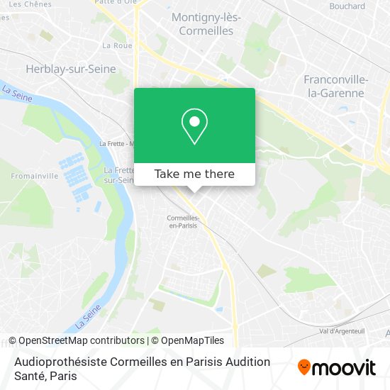 Mapa Audioprothésiste Cormeilles en Parisis Audition Santé