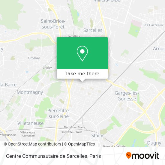 Mapa Centre Communautaire de Sarcelles